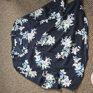 41 Hawthorn black floral blouse long sleeved